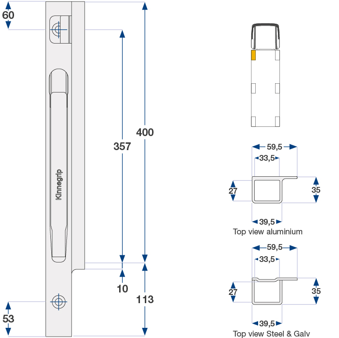 Forstolpe venstre boltet ED 1-port