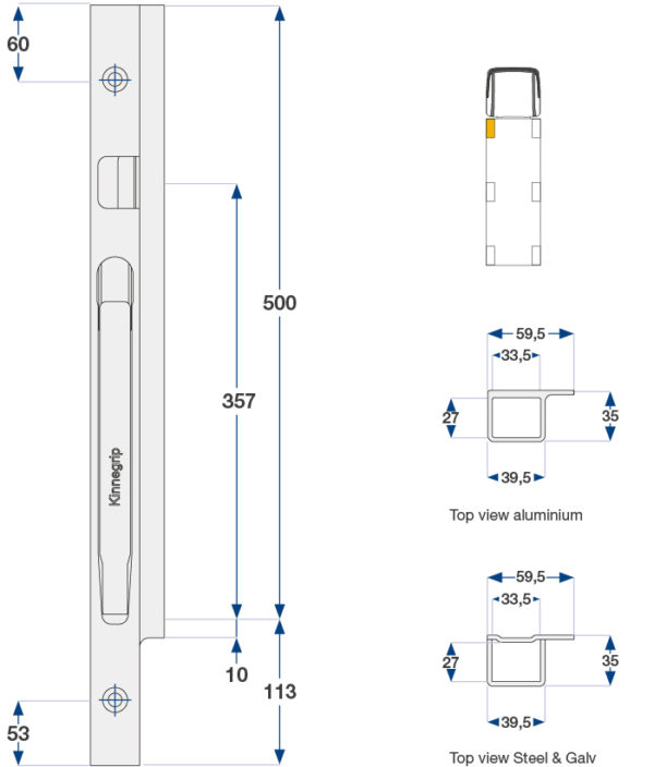 Forstolpe venstre boltet ED 1-port